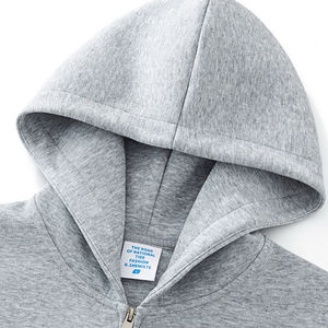 Sweat-shirt à capuche surdimensionné de qualité supérieure, personnalisable en gros, broderie lourde, dégradé, veste courte zippée - Product Image 5