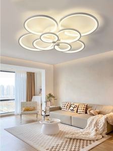 Glanzende Led Plafondlamp Dimbaar Moderne Ringen Flush Mount Plafond Verlichtingsarmatuur Voor Woonkamer - Product Image 3