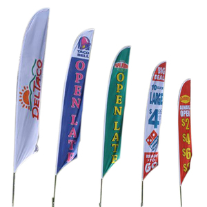 Nhà Máy quảng cáo Giọt Nước Mắt thả bay lông cờ tùy chỉnh bãi biển Cờ biểu ngữ & Hiển thị phụ kiện với cực cơ sở Spike đứng - Product Image 6