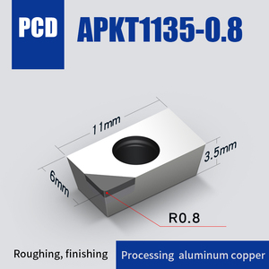 Herramienta de torneado PCD de acero inoxidable APKT1135 CBN, insertos duros, herramientas de ranurado de roscado de Metal, hierro fundido de acero duro - Product Image 2