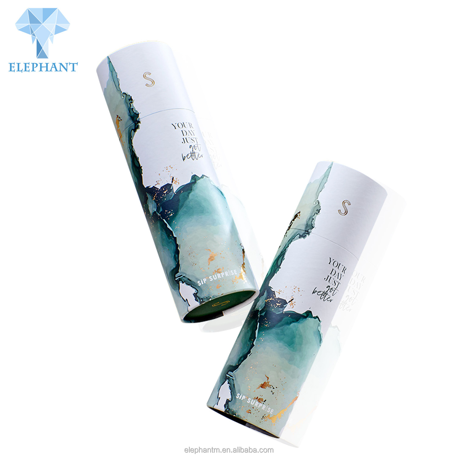 Wholesale Custom Luxury Round Double Layer Gift Box With Lid Round Box