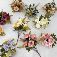 Bouquet de pivoines artificielles YL, cadeaux de mariage, décoration intérieure, salon, style européen, soie, luxe léger, simulées, faites à la main