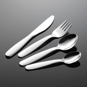 Aien 304 Stainless Steel <strong>Childrens</strong> Knife Fork Spoon Western-Style <strong>Cutlery</strong> <strong>Set</strong> Modern Minimalist Design Mirror Finish <strong>Set</strong> - Product Image 1