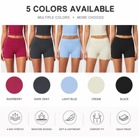 Shorts de sport GM personnalisés à taille basse, ultra-extensibles, sans couture avant, effet seconde peau, coupe ajustée pour femme, idéal pour la gym, le fitness et le yoga