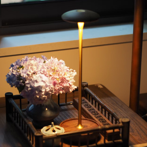 Thiết kế hiện đại bằng gỗ có thể sạc lại không dây Bàn đèn với không dây sạc bảng New Home đồ nội thất văn phòng pin Powered - Product Image 5