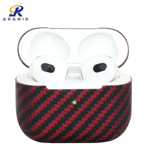 Red Color Carbon Fiber Case For Airpods 3 High Quality Aramid Fiber Cover Customized Supplier