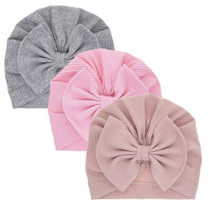 Chapeau d'hôpital Baby Girl Bow Beanie Preemie Hats Infant Hats pour filles - Product Image 1