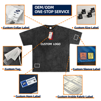 T-shirt pour homme de style streetwear surdimensionné avec logo brodé personnalisé, impression à la demande, livraison directe