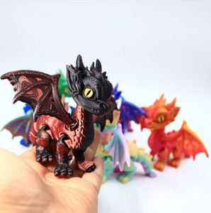 Figurine de dragon occidental en verre imprimée en 3D, créative, faite à la main, modèle articulé, animal congelé, cadeau pour filles - Product Image 6