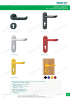 POIGNÉE DE LEVIER DE PORTE SS304 / NYLON SUR PLAQUE ÉTROITE AVEC TOUR POUR PORTE EN BOIS/BOIS Poignées en plastique ignifugées