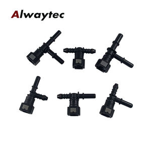 Konektor Tee Saluran Bahan Bakar ID6 Quick Release dengan Fitting Selang Nylon untuk Perakitan Pompa Bahan Bakar Mobil, Konektor T Pipa Bahan Bakar 6mm - Product Image 4