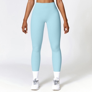 Pantaloni da Yoga a vita alta alla moda nude-<span class=keywords><strong>Leggings</strong></span> spazzolati con Lifting e <span class=keywords><strong>effetto</strong></span> dimagrante per gli allenamenti - Product Image 4