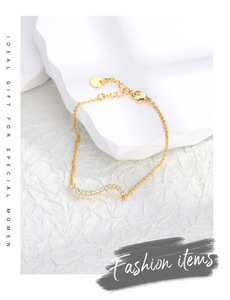 His Year's Zircon <b>Charm</b> Bracelet Bohemian Style Gold Plated Brass New Wave Design Luxury Gift for Unisex - Product Image 5