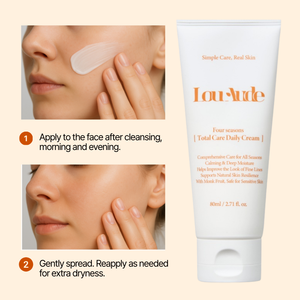 Crema Diaria LouAude Four Seasons Total Care, Crema Hidratante Profunda, Humectante No Pegajosa de Uso Diario para Hombres y Mujeres - Product Image 1