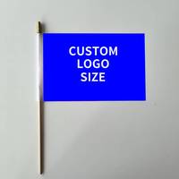 Drapeaux nationaux personnalisés avec mât en plastique - Polyester durable, imperméable, portable pour événements et utilisation promotionnelle