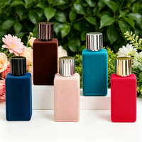 En stock – Flacons de parfum carrés vides en verre floqué de 100 ml avec pulvérisateur à pompe et couvercle pour emballage cosmétique, sérigraphiés