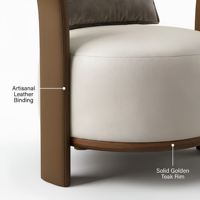 Chaise de salle à manger moderne en teck doré écologique pour appartement, salon, bureau à domicile, hôtel, chambre, hôpital