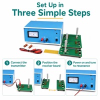 Démonstrateur de résonance électrique, circuit LC, transfert de puissance sans fil, microampèremètre analogique 150 MHz, lecture, utilisation en classe