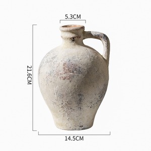 Vase en céramique Wabi-Sabi pour décoration d'hôtel, avec une seule anse, pour <span class=keywords><strong>fleurs</strong></span> <span class=keywords><strong>séchées</strong></span> - Product Image 5