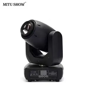 MITUSHOW lampu sorot LED putih daya tinggi 150W efek sorot kepala bergerak dengan 7 warna & 8 Mode kontrol DMX Gobo diskon besar