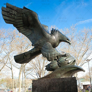 Statues d'aigle en cuivre bronze de grande taille, décorations de jardin extérieures personnalisées BLVE - Product Image 5
