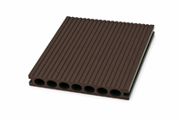 Planches de terrasse en WPC co-extrudé pour extérieur, écologiques, imperméables, ignifuges, résistantes aux intempéries, design bambou chêne, installation par clipsage