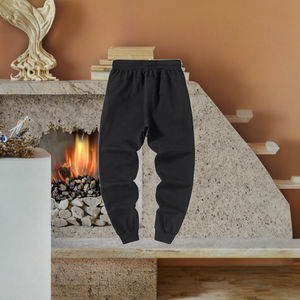 Pantalones de chándal antiarrugas de algodón 100% de cintura alta para hombre con logotipo personalizado, elásticos, holgados, informales, con cierre de cordón para correr, plisados - Product Image 3