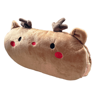 Almohada Calentadora de Manos Protectora de Felpa de Coral con Diseño de Reno Acogedor, 32x18x8cm, NETBRIDGE TS6310, para Comodidad en Interiores con Clima Frío - Product Image 2