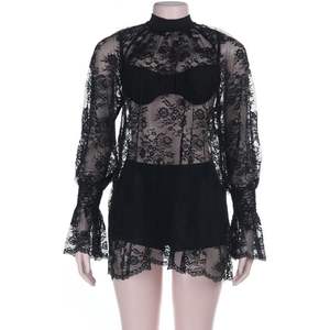 Ensemble de lingerie sexy en dentelle personnalisé 2026 avec short taille mi-haute et soutien-gorge trois quarts, pour femme, tenue de nuit et de club - Product Image 5