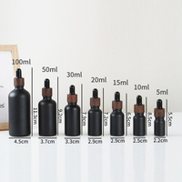 Flacon compte-gouttes en verre givré mat de 5 ml à 120 ml pour la fabrication de sérums, d'huiles essentielles, logo personnalisé OEM