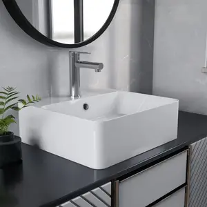 Design moderno lavabo da bagno in ceramica lavabo da tavolo lavabo rettangolare lavabo da appoggio lavabo da bagno lavabo da toeletta