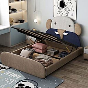 Elephant Kids <b>Bed</b> Cartoon Design Modern <b>Single</b> <b>Bed</b> for Boys Small Space Children's Room - Product Image 3