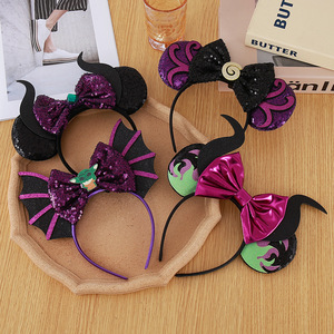 Nouveaux serre-têtes pour fête d'Halloween 2026 : Accessoires de costume et de photographie à thème Halloween pour enfants – Serre-têtes avec nœuds - Product Image 1