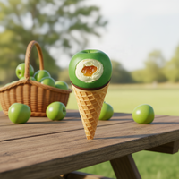Crème glacée croustillante aux fruits LIKLAK avec une riche saveur de fruits, crème glacée et cornet croustillant aux œufs, goût riche, 115 g par bâtonnet