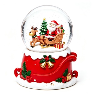 Figura de Dibujos Animados Navideños de Resina, Bola de Agua Decorativa para Mesa de Navidad, Globo de Nieve, Recuerdo Navideño, Regalo para las Fiestas - Product Image 1