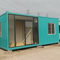 Conteneur en acier pliable de 20 pieds avec panneaux sandwich respirants, maison/cabine/bureau préfabriquée, villa mobile moderne, hôtel, garantie 1 an
