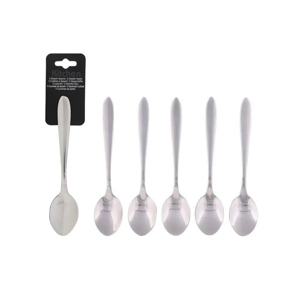Personalized Floral Design Stainless Steel Coffee Ice Soup Spoon 11cm Silver 