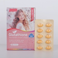 Gélules Molles de Glutathion et Niacinamide (30 unités) – Marque Blanche – Complexe Antioxydant Nourrissant pour la Peau – Complément Nutritionnel