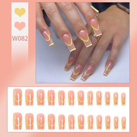 Uñas postizas de lujo personalizadas, cuadradas, largas, estilo bailarina, francesas, de ABS, de cobertura completa, pre-diseñadas, de longitud corta.