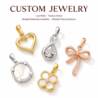 Mosen Ensemble de bijoux fins sur mesure, anti-ternissement et résistant à la corrosion, avec pendentifs géométriques (cœur ouvert, trèfle, goutte d'eau, boucle), sur demande
