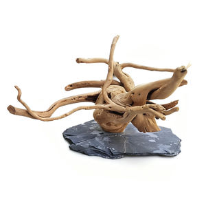 حوض أسماك الزينة ، حوض أسماك جذر الرودودندرون الطبيعي ، حوض أسماك ، خشب طبيعي ، خشب عنكبوت بحجر - Product Image 3