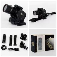 Caméra sportive F9 HD 1080P avec vision nocturne, grand angle, pour vélo, moto, casque, microSD, lampe torche extérieure, enregistreur de conduite