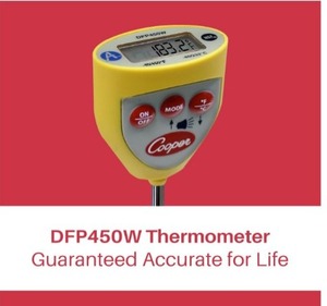 Thermomètre de poche numérique commercial fabriqué en Inde avec alarme de température -40/450F, pour cafés et hôtels - Product Image 2