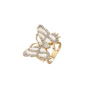 Accesorio para bufanda con hebilla de mariposa, chapado en aleación y diamantes de imitación, para prendas de vestir, en blanco y negro, verano 2023 - Product Image 5