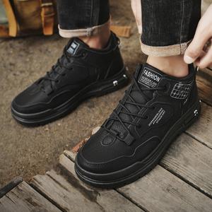 Vintage Style Black Durable Breathable Casual Hiking Shoes Men's Sneakers Breathable Walking Casual Shoes - Product Image 2