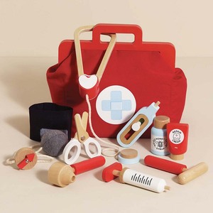 Set da gioco medico in legno per bambini, Kit medico di finzione con giochi di ruolo da infermiera, i classici <span class=keywords><strong>giocattoli</strong></span> in legno possono personalizzare - Product Image 1