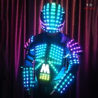 Costume de robot à led à changement de couleur, robot à led personnalisé, costume de robot à led contrôlé sans fil DMX 512
