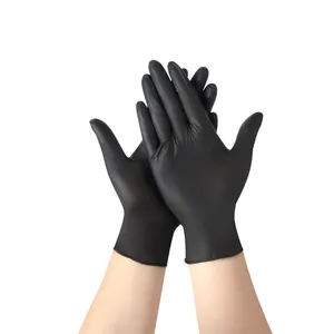 SunnyHope 5.0g Black Non Sterile Powder Free Fingertips Textured Disposable Nitrile Gloves Manufacturers