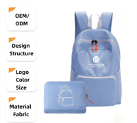 Sac à dos de voyage pliable et compressible pour l'extérieur, ultra léger, pratique, avec poche latérale zippée, poignée de transport, pour hommes et femmes