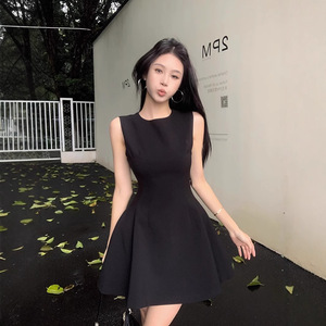 <span class=keywords><strong>Robe</strong></span> Courte Élégante Sans Manches pour <span class=keywords><strong>Femme</strong></span>, Nouvelle Collection 2026, Col Rond, Coupe Évasée Trapèze, <span class=keywords><strong>Robe</strong></span> de Soirée Formelle - Product Image 3